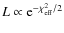 $L \propto {\rm e}^{-\chi_{\rm eff}^{2}/2}$