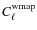 $C^{{\rm wmap}}_{\ell}$