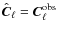 $\hat{{\vec C}}_\ell = {{\vec C}}^{\rm obs}_{\ell}$