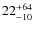 $\rm 22^{+64}_{-10}$
