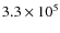 $ 3.3\times10^5$