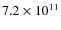 $ 7.2\times10^{11}$