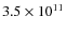 $ 3.5\times10^{11}$