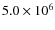 $5.0\times10^6$
