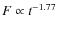 $F\propto t^{-1.77}$