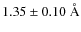 $1.35 \pm 0.10~\AA$