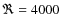$\Re = 4000$