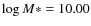 $\log M*=10.00$