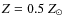 $Z=0.5~ Z_\odot$