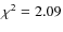 $\chi^2=2.09$