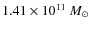 $1.41 \times 10^{11}~ M_\odot$