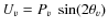 $U_{v} = P_{v}~ \sin (2\theta_{v})$