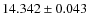 $14.342\pm 0.043$