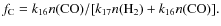 $f_{\rm C} =
k_{16}n({\rm CO})/[k_{17}n({\rm H}_2) +
k_{16}n({\rm CO})].$