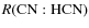 $R({\rm CN:HCN})$