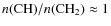 $n({\rm CH})/n({\rm
CH}_2) \approx 1$