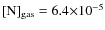 $\rm
[N]_{gas}=6.4\tdix{-5}$