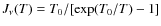 $J_\nu(T)=T_0/[\exp(T_0/T) - 1]$