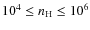$\dix{4} \le \nh \le
\dix{6}$