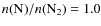 $n({\rm N})/n({\rm N}_2) = 1.0$