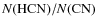 $N({\rm HCN})/N({\rm CN})$