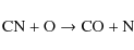 \begin{displaymath}\rm {CN + O \to CO + N}
\end{displaymath}