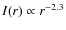$I(r)\propto r^{-2.3}$