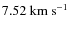 $7.52~\rm {km~s^{-1}}$