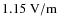 $1.15~\rm {V/m}$