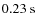 $0.23~\rm {s}$