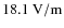 $18.1~\rm {V/m}$