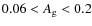 $0.06<A_{\rm g}<0.2$