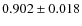 $0.902\pm0.018$