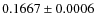 $0.1667\pm0.0006$