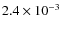 $2.4\times 10^{-3}$