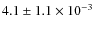 $4.1\pm 1.1 \times 10^{-3}$
