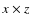 $x \times z$
