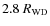 $2.8~R_{\rm WD}$