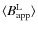 $\langle B^{\rm L}_{\rm app}\rangle$