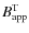 $B^{\rm T}_{\rm app}$