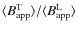 $\langle B^{\rm T}_{\rm app}\rangle/\langle B^{\rm L}_{\rm app}\rangle$