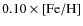 $0.10 \times\rm [Fe/H]$