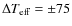 $\Delta T_{\rm eff} = \pm 75$