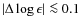 $\vert\Delta \log \epsilon\vert \la 0.1$