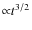 ${\propto }t^{3/2}$