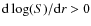 ${\rm d} \log(S)/{\rm d} r>0$
