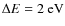$\Delta E=2~{\rm eV}$
