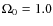 $\Omega_0 = 1.0$