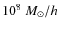 $10^{8}~M_{\odot}/h$