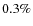 $0.3\%$